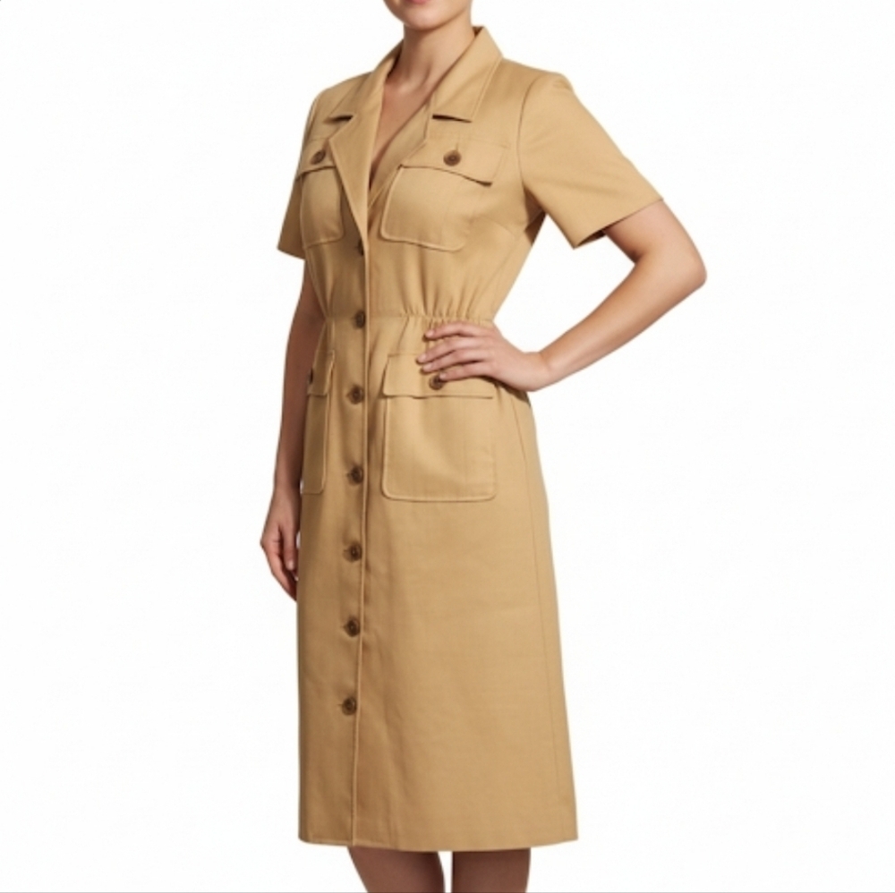 Oscar de la Renta Vintage Tan Statement Dress